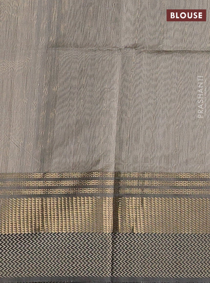 Maheshwari silk cotton saree peacock green with plain body and woven border