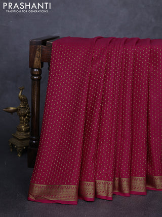 Pure mysore silk saree pink with allover zari woven 1000 buttas and zari woven border