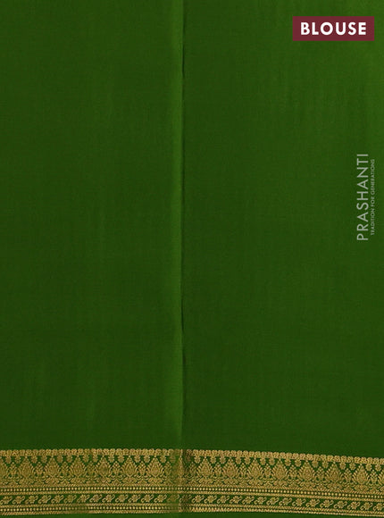 Pure mysore silk saree light green with allover zari woven 1000 buttas and zari woven border