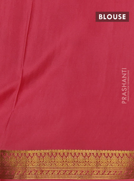 Pure mysore silk saree peach pink with allover zari woven 1000 buttas and zari woven border