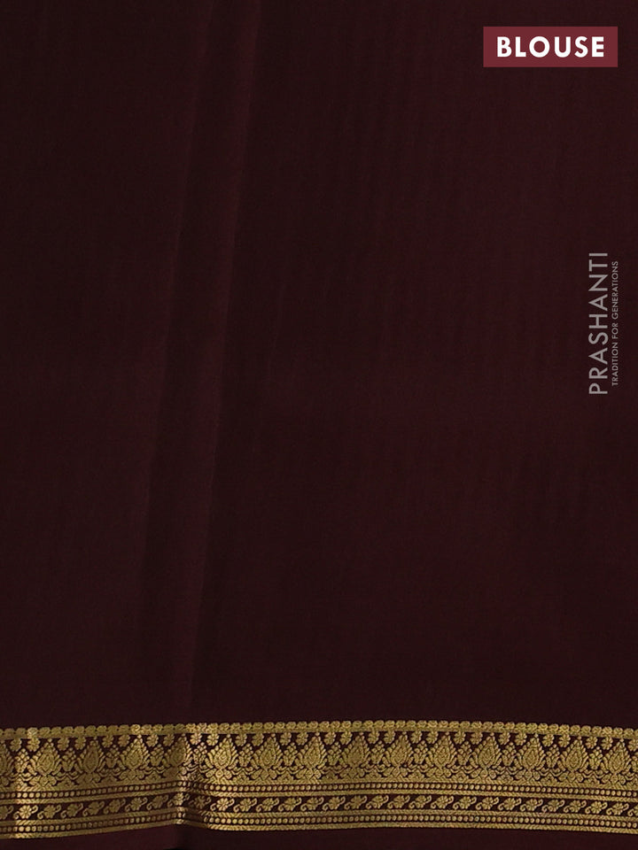 Pure mysore silk saree coffee brown with allover zari woven 1000 buttas and zari woven border