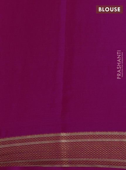 Pure mysore silk saree pink with allover zari woven muniya buttas and zari woven border