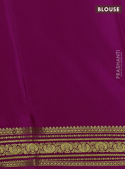 Pure mysore silk saree pink with allover zari checks & buttas and zari woven border