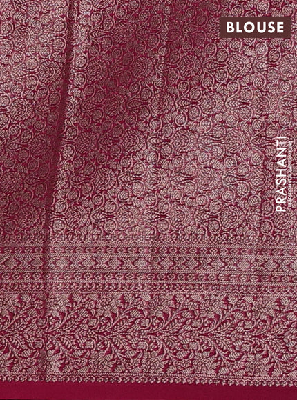Semi chiniya silk saree pink with allover thread & zari woven buttas and woven border