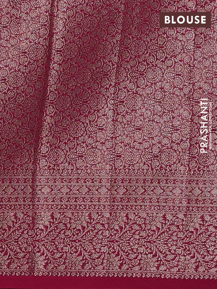 Semi chiniya silk saree pink with allover thread & zari woven buttas and woven border