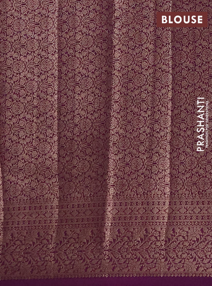 Semi chiniya silk saree purple with allover thread & zari woven buttas and woven border