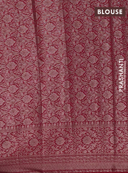Semi chiniya silk saree pink with allover thread & zari weaves and woven border