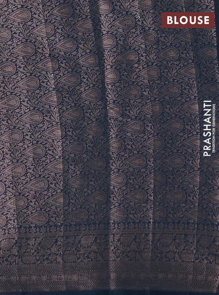 Semi chiniya silk saree teal green shade and peacock green with allover thread & zari woven buttas and woven border