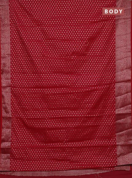 Semi chiniya silk saree pink with allover thread & zari woven paisley buttas and woven border