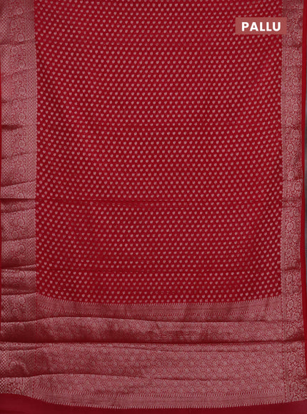 Semi chiniya silk saree pink with allover thread & zari woven paisley buttas and woven border