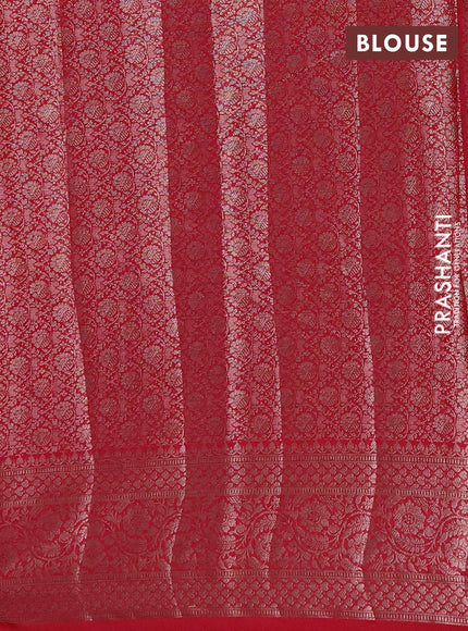 Semi chiniya silk saree pink with allover thread & zari woven paisley buttas and woven border