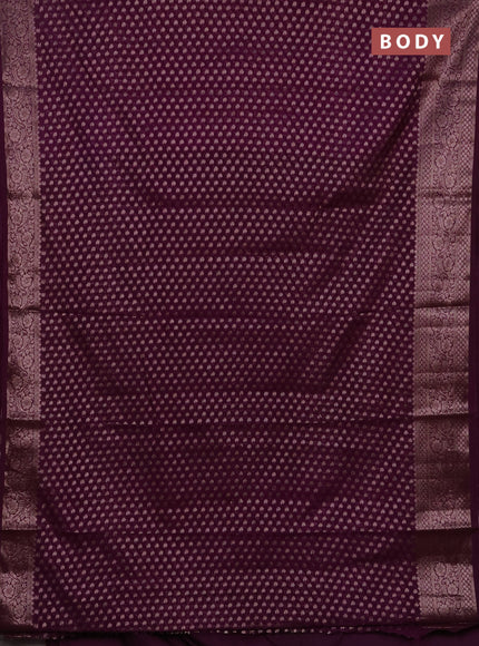 Semi chiniya silk saree purple with allover thread & zari woven paisley buttas and woven border