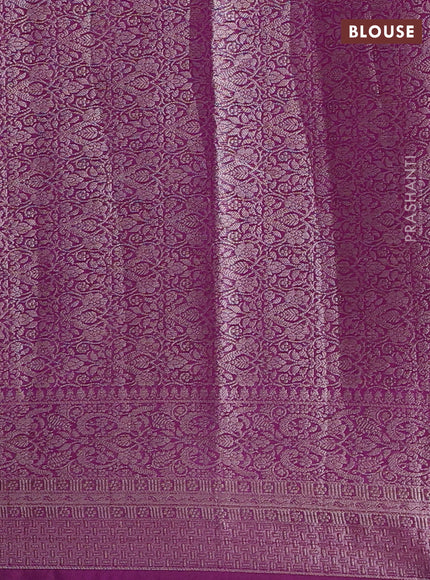 Semi chiniya silk saree purple with allover thread & zari woven buttas and woven border