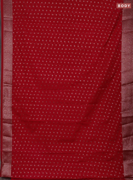 Semi chiniya silk saree pink with allover thread & zari woven buttas and woven border