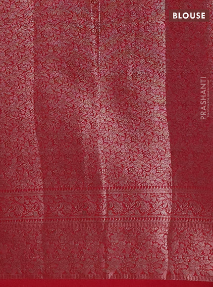 Semi chiniya silk saree pink with allover thread & zari woven buttas and woven border