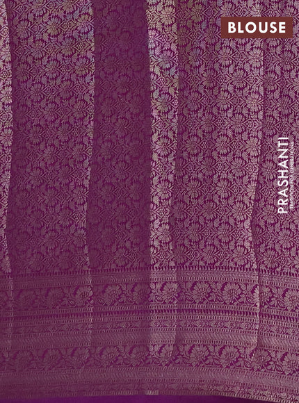 Semi chiniya silk saree purple with allover thread & zari woven buttas and woven border