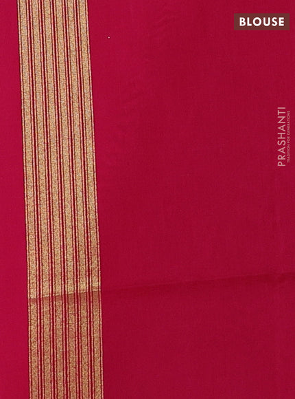 Banarasi silk cotton saree pink with allover thread & zari woven buttas and temple design zari woven border