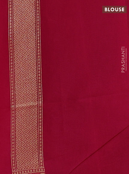 Banarasi silk cotton saree pink with allover thread & zari woven brocade weaves and zari woven border