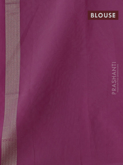Banarasi silk cotton saree mauve pink with allover zari woven buttas and zari woven border