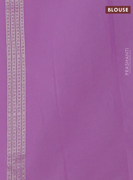 Banarasi silk cotton saree lavender with allover zari woven buttas and zari woven border