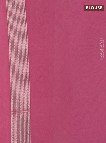 Banarasi silk cotton saree peach pink with allover zari woven buttas and zari woven border