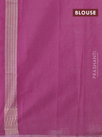 Banarasi silk cotton saree pink with allover thread & zari woven brocade weaves and thread & zari woven border