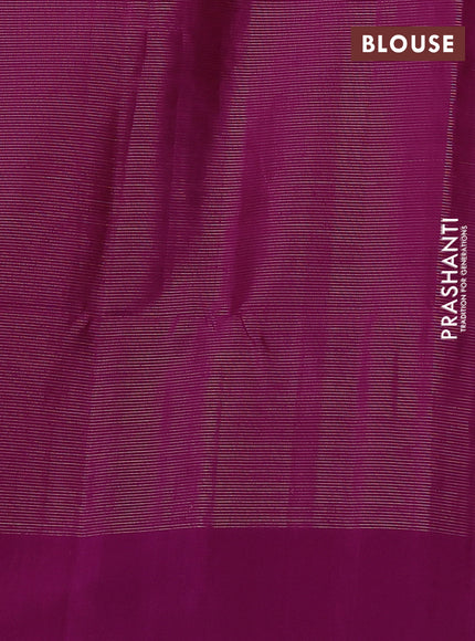 Yellow & Magenta Pink Pure Soft Silk Saree - Weaves