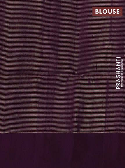 Elaichi Green & Wine Pure Soft Silk Saree - Weaves