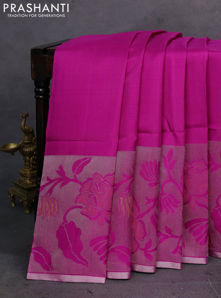 Pink Pure Soft Silk Saree