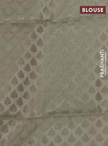 Elaichi Green Pure Soft Silk Saree