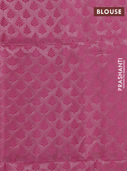 Peach Pink Pure Soft Silk Saree