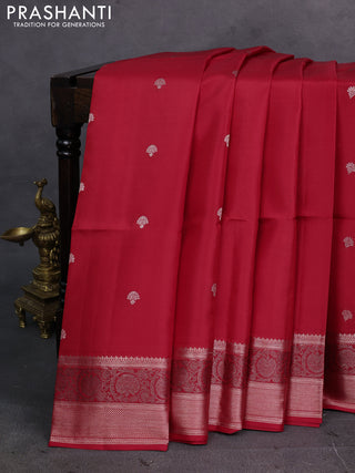 Red Pure Soft Silk Saree - Buttas