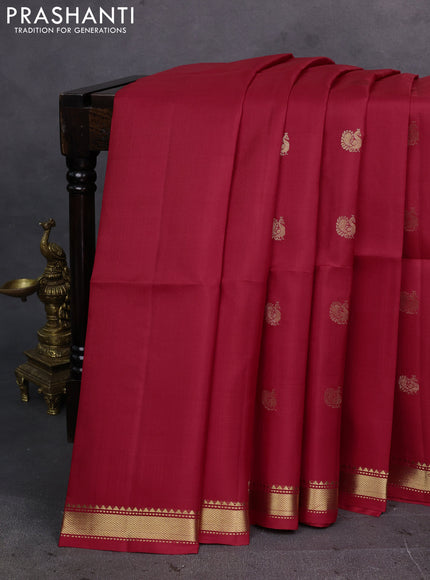 Red Pure Soft Silk Saree - Buttas