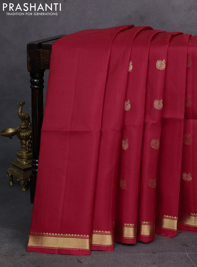 Red Pure Soft Silk Saree - Buttas