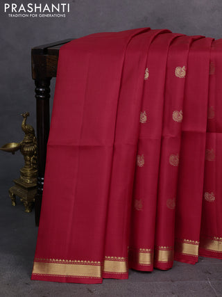 Red Pure Soft Silk Saree - Buttas