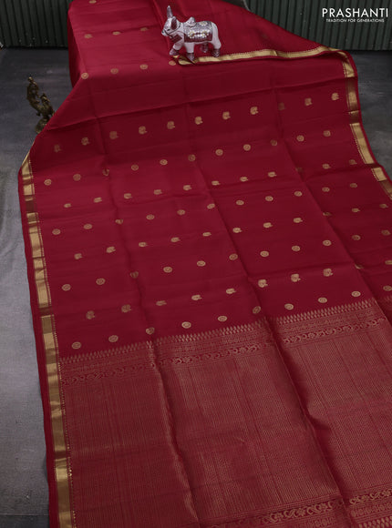 Red Pure Soft Silk Saree - Buttas