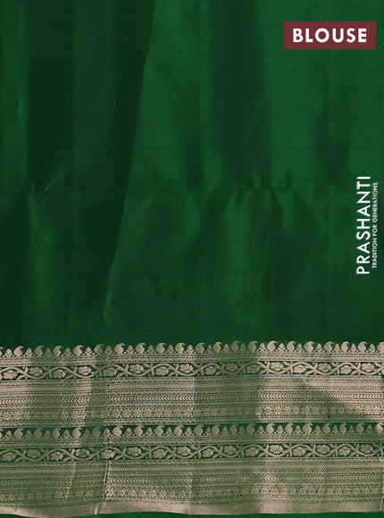 Green Pure Soft Silk Saree - Buttas