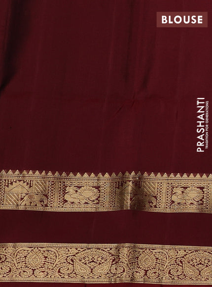 Maroon Pure Soft Silk Saree - Buttas