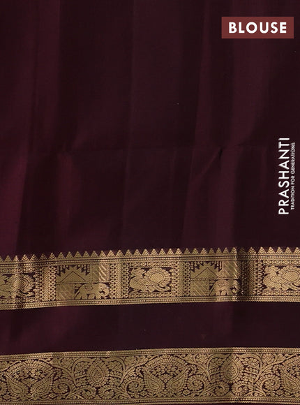 Wine Pure Soft Silk Saree