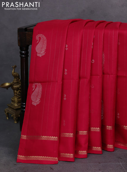 Red Pure Soft Silk Saree