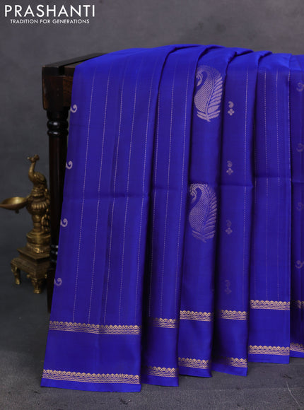 Blue Pure Soft Silk Saree
