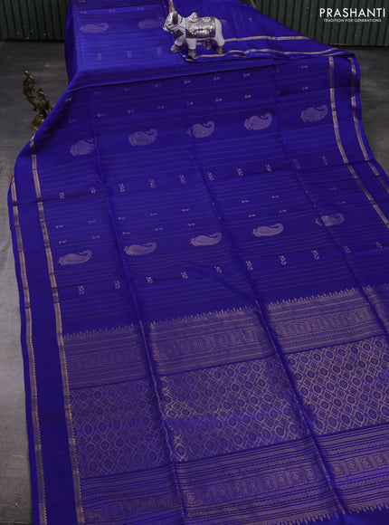 Blue Pure Soft Silk Saree