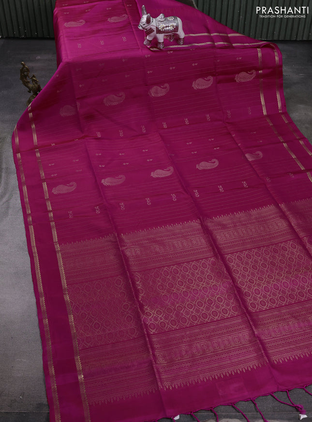 Pink Pure Soft Silk Saree