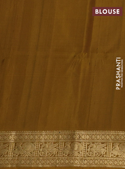 Magenta Pink & Mustard Yellow Pure Soft Silk Saree - Buttas