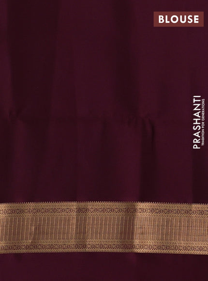 Rust & Maroon Pure Soft Silk Saree - Brocade