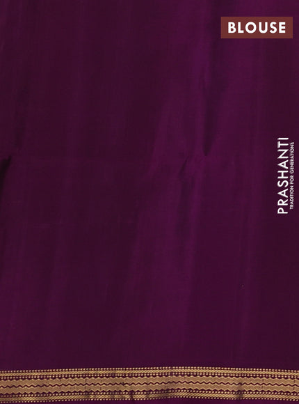 Green & Magenta Pink Pure Soft Silk Saree - Buttas