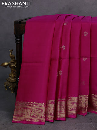 Pink Pure Soft Silk Saree - Buttas