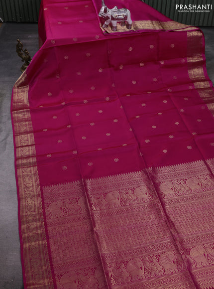 Pink Pure Soft Silk Saree - Buttas