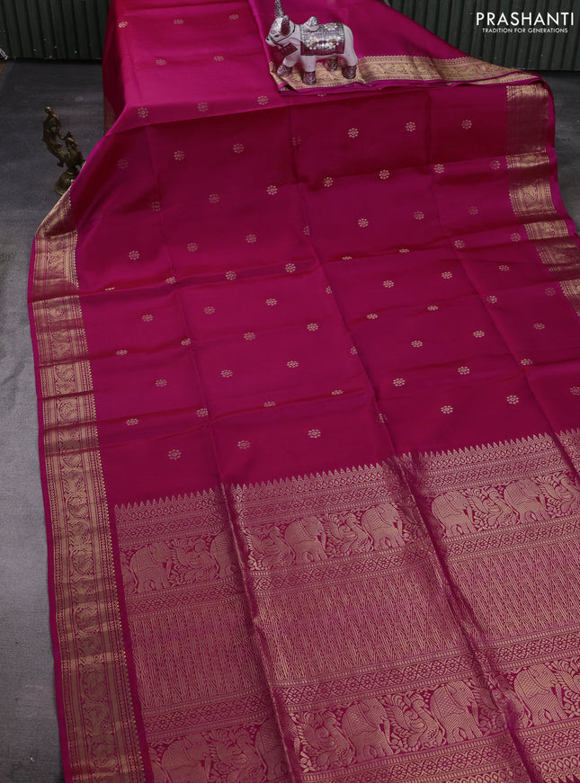 Pink Pure Soft Silk Saree - Buttas