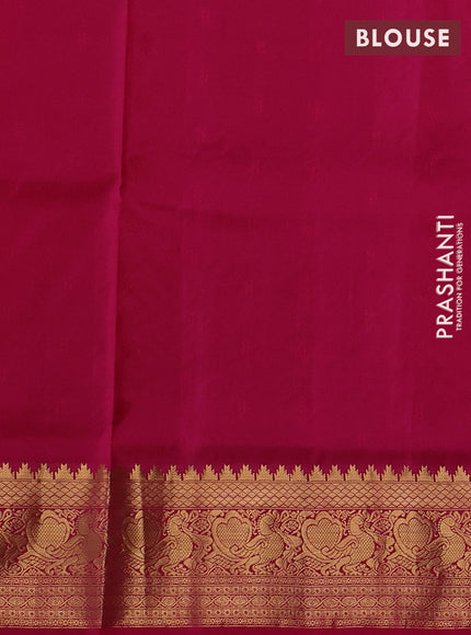 Orange & Pink Pure Soft Silk Saree - Zari Buttas